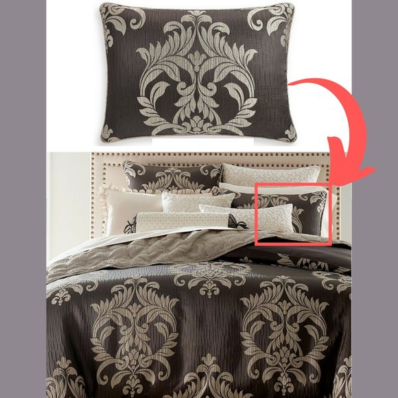 NEW $135 Hotel Collection Classic Flourish Damask (1) King Pillow Sham‎ - Picture 1 of 13